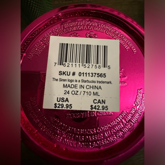 Starbucks Sangria Studded Tumbler 2022 Fall Winter Holiday Bling 24 oz - Venti - Picture 6 of 6